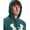 imageUnder Armour Mens Rival Fleece Big Logo Hoodie722 Coastal Teal   Onyx White