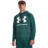 imageUnder Armour Mens Rival Fleece Big Logo Hoodie722 Coastal Teal   Onyx White