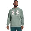 imageUnder Armour Mens Rival Fleece Big Logo Hoodie781 Opal Green   Onyx White