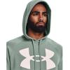 imageUnder Armour Mens Rival Fleece Big Logo Hoodie781 Opal Green   Onyx White