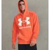imageUnder Armour Mens Rival Fleece Big Logo Hoodie866 Orange Blast   Onyx White