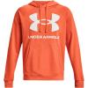 imageUnder Armour Mens Rival Fleece Big Logo Hoodie866 Orange Blast   Onyx White