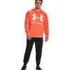 imageUnder Armour Mens Rival Fleece Big Logo Hoodie866 Orange Blast   Onyx White