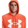 imageUnder Armour Mens Rival Fleece Big Logo Hoodie866 Orange Blast   Onyx White