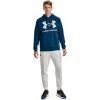 imageUnder Armour Mens Rival Fleece Big Logo HoodieGraphite Blue 581Onyx White