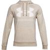 imageUnder Armour Mens Rival Fleece Big Logo HoodieHighland Buff Light Heather 200Onyx White