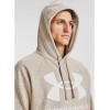 imageUnder Armour Mens Rival Fleece Big Logo HoodieHighland Buff Light Heather 200Onyx White
