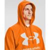 imageUnder Armour Mens Rival Fleece Big Logo HoodieVibe Orange 850Onyx White