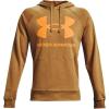 imageUnder Armour Mens Rival Fleece Big Logo HoodieAntique Ochre 277Omega Orange