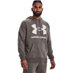 imageUnder Armour Mens Rival Fleece Big Logo Hoodie176 Fresh Clay   Onyx White