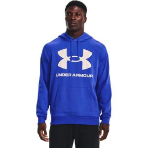 imageUnder Armour Mens Rival Fleece Big Logo Hoodie486 Versa Blue   Onyx White