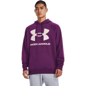 imageUnder Armour Mens Rival Fleece Big Logo Hoodie514 Rivalry   Onyx White