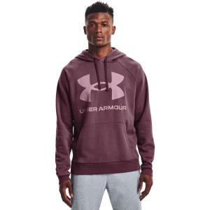 imageUnder Armour Mens Rival Fleece Big Logo HoodieAsh Plum 554Mauve Pink