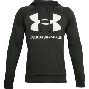 imageUnder Armour Mens Rival Fleece Big Logo HoodieBaroque Green 310Onyx White