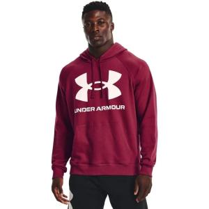 imageUnder Armour Mens Rival Fleece Big Logo HoodieBlack Rose 664Onyx White