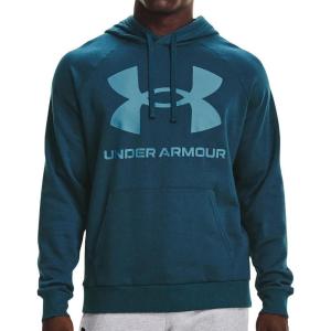 imageUnder Armour Mens Rival Fleece Big Logo HoodieBlue Note 413Blue Flannel