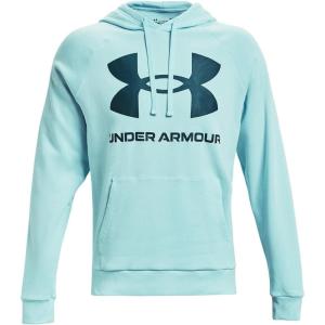 imageUnder Armour Mens Rival Fleece Big Logo HoodieBreeze 441Dark Cyan