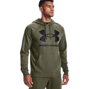 imageUnder Armour Mens Rival Fleece Big Logo HoodieMarine Od Green 390Black