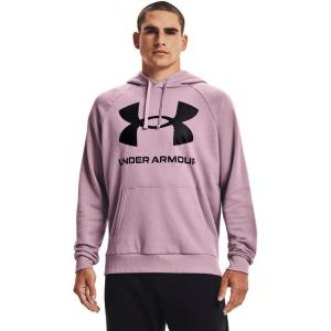 imageUnder Armour Mens Rival Fleece Big Logo HoodieMauve Pink 698Black