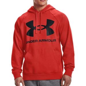 imageUnder Armour Mens Rival Fleece Big Logo HoodieRadiant Red 839Black