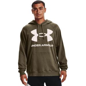 imageUnder Armour Mens Rival Fleece Big Logo HoodieTent 361Onyx White