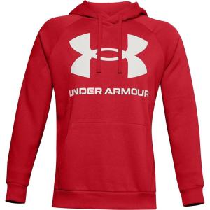 imageUnder Armour Mens Rival Fleece Big Logo HoodieVersa Red 608Onyx White