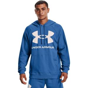 imageUnder Armour Mens Rival Fleece Big Logo HoodieVictory Blue 474Team Orange