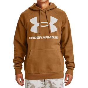 imageUnder Armour Mens Rival Fleece Big Logo HoodieYellow Ochre 707Onyx White