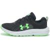 imageUnder Armour Boys Grade School Assert 10 Athletic Shoes006 BlackMod GrayGreen Shock
