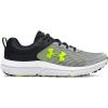 imageUnder Armour Boys Grade School Assert 10 Athletic Shoes102 Mod GrayBlackHigh Vis Yellow