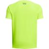 imageUnder Armour Boys Tech Big Logo Short Sleeve TShirt733 Highvis Yellow   Hydro Teal