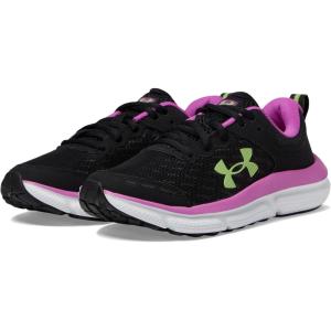 imageUnder Armour Boys Grade School Assert 10 Athletic Shoes002 BlackVivid MagentaMorph Green