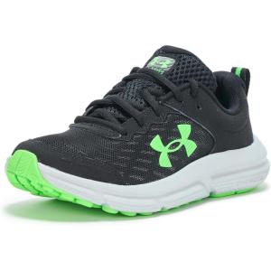 imageUnder Armour Boys Grade School Assert 10 Athletic Shoes006 BlackMod GrayGreen Shock