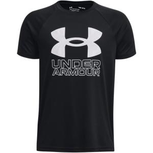 imageUnder Armour Boys Tech Big Logo Short Sleeve TShirt009 Black   White