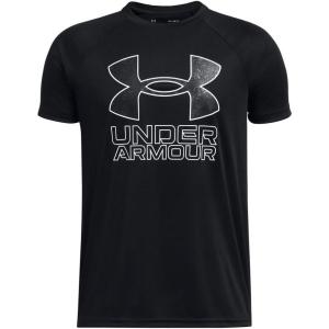 imageUnder Armour Boys Tech Big Logo Short Sleeve TShirt010 Black   White