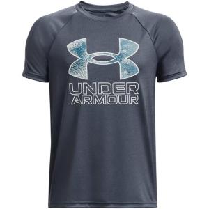 imageUnder Armour Boys Tech Big Logo Short Sleeve TShirt044 Downpour Gray   Gray Mist