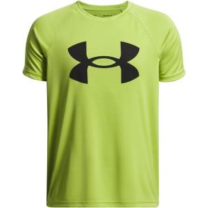 imageUnder Armour Boys Tech Big Logo Short Sleeve TShirt326 Green Vibe   Black