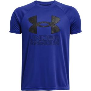imageUnder Armour Boys Tech Big Logo Short Sleeve TShirt404 Royal   Black