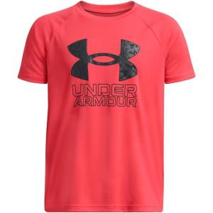 imageUnder Armour Boys Tech Big Logo Short Sleeve TShirt713 Racer Red  Anthracite  Cardinal