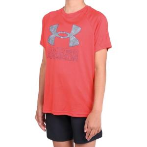 imageUnder Armour Boys Tech Big Logo Short Sleeve TShirt814 Red Solstice   Downpour Gray