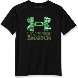 imageUnder Armour Boys Tech Big Logo Short Sleeve TShirtBlack 004Stadium Green