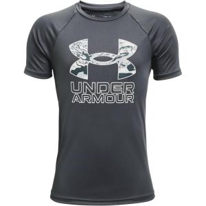 imageUnder Armour Boys Tech Big Logo Short Sleeve TShirtPitch Gray 012Washed Blue