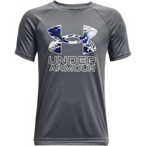 imageUnder Armour Boys Tech Big Logo Short Sleeve TShirtPitch Gray 014White