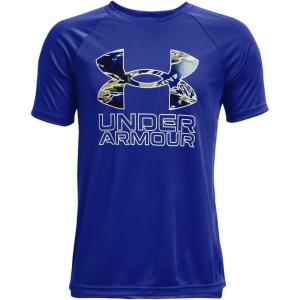 imageUnder Armour Boys Tech Big Logo Short Sleeve TShirtRoyal 401White
