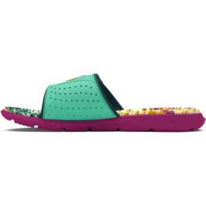 imageUnder Armour Mens Ignite Pro Slide Sandal302 Comet GreenBlackout TealMagenta Pop