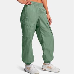 imageUnder Armour Womens Unstoppable Woven Sheen Cargo Pants348 Silica Green   Silica Green