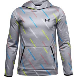imageUnder Armour boys Armour Fleece Printed HoodieMod Gray 012Black