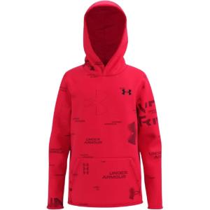 imageUnder Armour boys Armour Fleece Printed HoodieVersa Red  Cordova  608