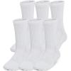 imageUnder Armour Kids Youth Training Cotton Crew Socks 6 Pairs100 White  White  Black