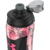 imageUnder Armour UA 28oz Playmaker Squeeze Insulated 2 Black Steel Camo OSFAPink Poppy